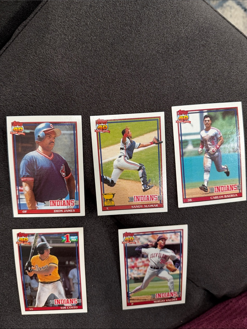Vintage Cleveland Indians Baseball Card Lot - Multicolor
